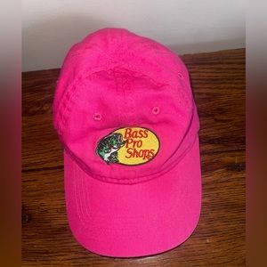 Bass Pro Shops‎ Hat/Cap Toddler Size Bright Pink Elastic Strap Back